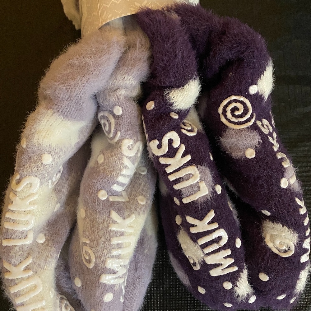 Muk Luks Womens Cabin Socks Size S/M 5-7 2 Pair Pack